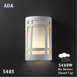 Ambiance - Small ADA Craftsman Window Open Top and Bottom Wall Sconce