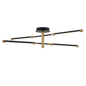 Fianco - 23W 4 LED Chandelier In Minimalist Style-8 Inches Tall and 36 Inches Wide