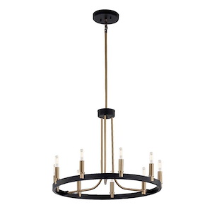 Clayton - 9 Light Chandelier In Minimalist Style-18.5 Inches Tall and 23 Inches Wide
