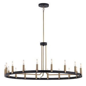 Clayton - 18 Light Chandelier In Minimalist Style-18.5 Inches Tall and 42 Inches Wide