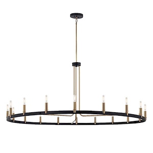 Clayton - 18 Light Chandelier In Minimalist Style-18.5 Inches Tall and 60 Inches Wide - 1309040