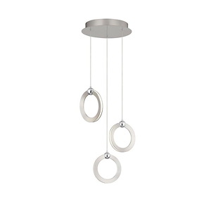 Hermosa - 28W 3 LED Pendant In Minimalist Style-7.5 Inches Tall and 11.75 Inches Wide