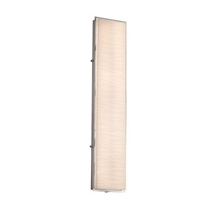 Porcelina Avalon - 48 Inch 44W 1 LED Outdoor Wall Sconce Rectangle with Waves Faux Porcelain Shade - 1035279