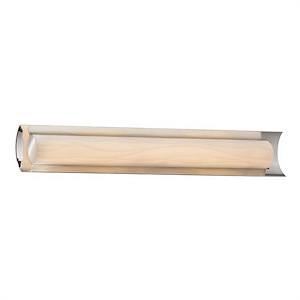 Porcelina Lineate - 30 Inch 23W LED Linear Wall/Bath Vanity with Waves Faux Porcelain Shade - 1035327