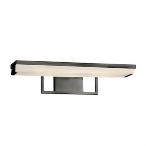 Porcelina Elevate - 20 Inch 22W 1 LED Linear Wall/Bath Vanity Rectangle with Waves Faux Porcelain Shade