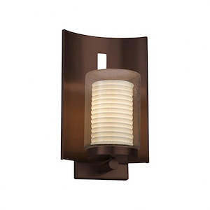 Limoges Embark - 1 Light Outdoor Wall Sconce with Sawtooth Flat Rim Cylinder Shade - 1035445