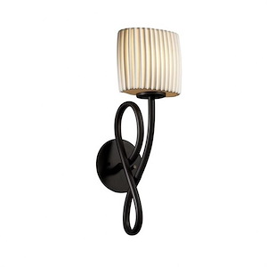 Limoges Capellini - 1 Light Wall Sconce with Pleats Oval Shade
