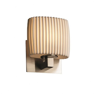 Limoges Modular - 1 Light ADA Wall Sconce with Pleats Oval Shade