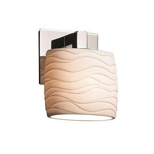 Limoges Modular - 1 Light ADA Wall Sconce with Waves Oval Shade