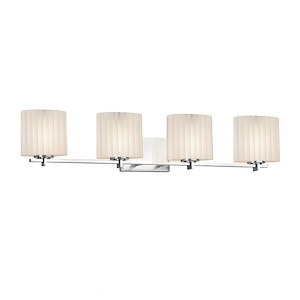 Limoges Era - 4 Light Bath Bar with Pleats Oval Shade - 1035467