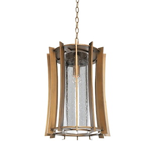 Ronan - 1 Light Outdoor Hanging Lantern In Art Deco Style-14.5 Inches Tall and 8.5 Inches Wide