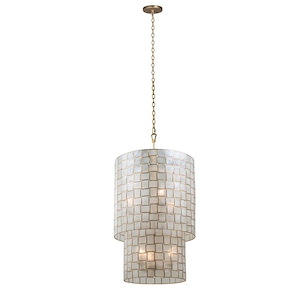 Roxy - 6 Light Foyer-39 Inches Tall and 21 Inches Wide