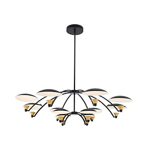 Redding - 66W LED Chandelier In Mid-Century Modern Style-22 Inches Tall and 45 Inches Wide - 1294882