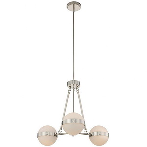 Tacoma - 12W 3 LED Chandelier In Contemporary Style-29 Inches Tall and 26 Inches Wide