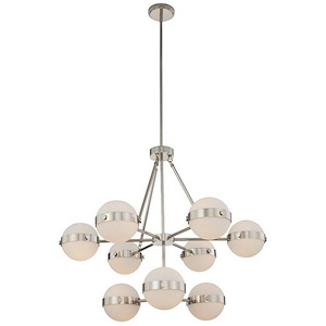 Tacoma - 36W 9 LED Chandelier In Contemporary Style-38 Inches Tall and 33 Inches Wide