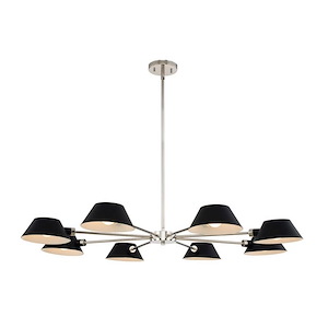 Bruno - 8 Light Chandelier In Modern Style-12 Inches Tall and 42 Inches Wide