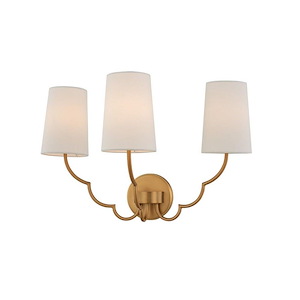 Sophia - 3 Light Wall Sconce In Contemporary Style-14 Inches Tall and 22 Inches Wide