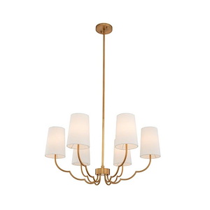 Sophia - 6 Light Chandelier In Contemporary Style-19 Inches Tall and 28 Inches Wide