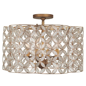 Maurelle - 4 Light Semi-Flush Mount In Coastal Style-15 Inches Tall and 17 Inches Wide - 1294889