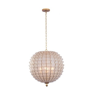 Samal - 4 Light Pendant In Art Deco Style-22 Inches Tall and 21 Inches Wide - 1294948