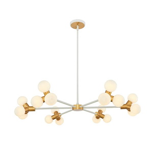 Tres - 162W 18 LED Chandelier In Modern Style-6.5 Inches Tall and 36 Inches Wide - 1294864