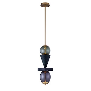 Demi - 10W LED Mini Pendant In Art Deco Style-24 Inches Tall and 6.25 Inches Wide - 1330466