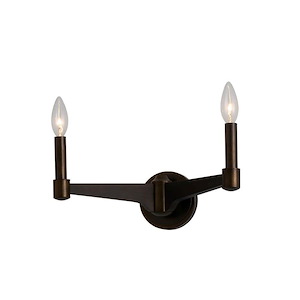 Tono - 2 Light Wall Sconce In Mid-Century Modern Style-10 Inches Tall and 14 Inches Wide