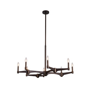 Tono - 8 Light Chandelier In Mid-Century Modern Style-32.5 Inches Tall and 38 Inches Wide - 1295626