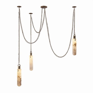 Flint - 12W LED Pendant-15.25 Inches Tall and 37.5 Inches Wide