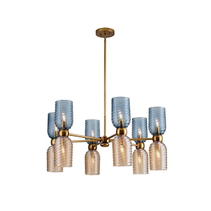 Azul - 12 Light Chandelier In Art Deco Style-25 Inches Tall and 36 Inches Wide - 1294870