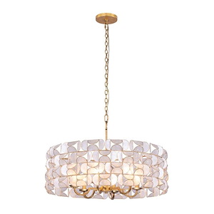 Crescent - 6 Light Pendant In Coastal Style-18.75 Inches Tall and 28 Inches Wide