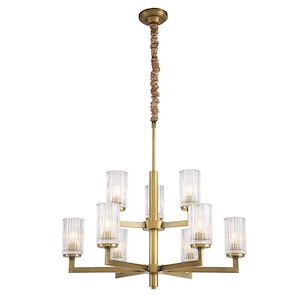 Corricella - 9 Light 2-Tier Chandelier-31 Inches Tall and 32 Inches Wide - 1153359