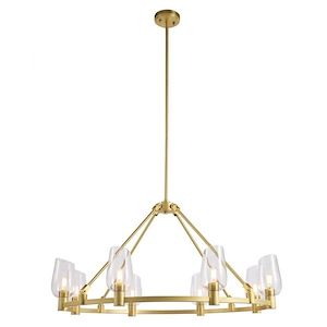 Calabria - 8 Light Round Chandelier-61 Inches Tall and 39 Inches Wide