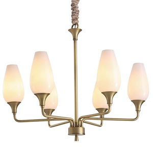 Vipiteno - 6 Light Chandelier-23 Inches Tall and 27 Inches Wide