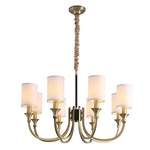 Pacentro - 8 Light Chandelier-21 Inches Tall and 30 Inches Wide