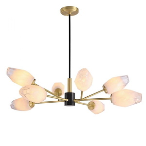 Glacier - 8 Light Chandelier-55 Inches Tall and 39 Inches Wide