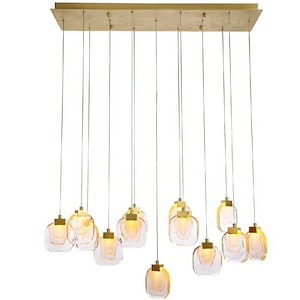Palazzo - 39W 13 LED Linear Chandelier-64 Inches Tall and 43 Inches Wide - 1152163