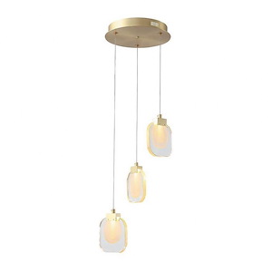 Palazzo - 9W 3 LED Round Chandelier-130 Inches Tall and 12 Inches Wide