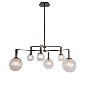 Cordova - 6 Light Chandelier-65 Inches Tall and 44 Inches Wide