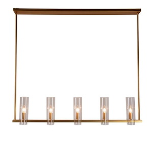Colonna - 5 Light Linear Chandelier-40 Inches Tall and 47 Inches Wide