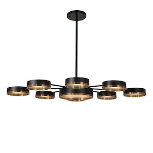 Gonzaga - 990W 9 LED Chandelier-53 Inches Tall and 55 Inches Wide