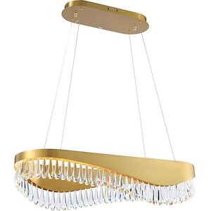 Venosa - 36W 1 LED Small Long Chandelier-8 Inches Tall and 38 Inches Wide