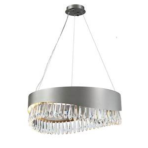 Venosa - 36W 1 LED Small Round Chandelier-7 Inches Tall and 26 Inches Wide