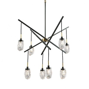 Avola - 8 Light Ice-Drop Abstract Chandelier-36 Inch Tall and 33 Inch Wide - 1152015