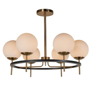 Cassinoa - 6 Light Chandelier-50 Inches Tall and 30 Inches Wide