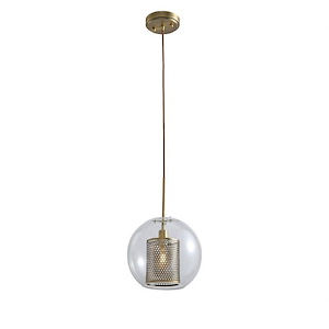 Fano - 1 Light Globe Single Pendant-55 Inches Tall and 10 Inches Wide - 1147779