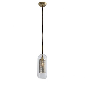 Fano - 1 Light Cylinder Single Pendant-60 Inches Tall and 6 Inches Wide