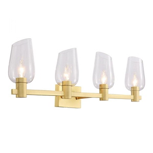 Calabria - 4 Light Quad Wall Sconce-10 Inches Tall and 31 Inches Wide