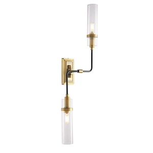 Sovana - 2 Light Double Zigzag Wall Sconce-31 Inches Tall and 10 Inches Wide