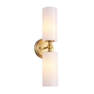 Ortona - 2 Light Double Wall Sconce-19 Inches Tall and 5 Inches Wide